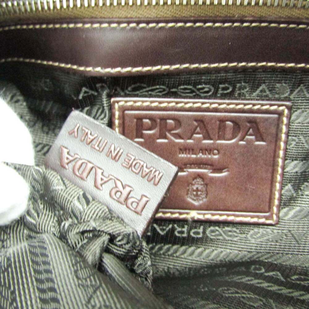 PRADA Brown Leather Shoulder Bag - Picture 11 of 12